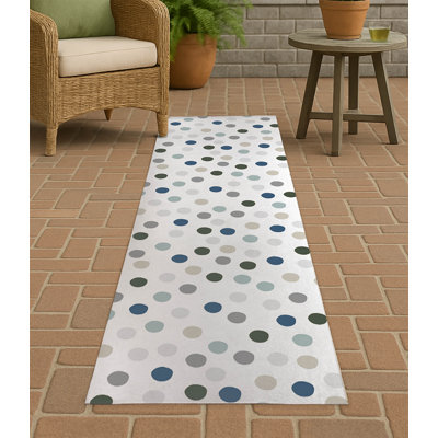 Always Polka Non-Slip Outdoor Rug