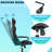 Adjustable High-Back Executive Gaming Chair With Lumbar Support And Rolling Casters For PC Executive High-Back Chair For Gaming And Office With Ergonomic Features, PU Leather-2088136740