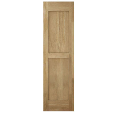 12"W x 78"H Americraft Two Equal Flat Panel Exterior Real Wood Shutters (Per Pair), w/ Aluminum Shutter Caps, Unfinished