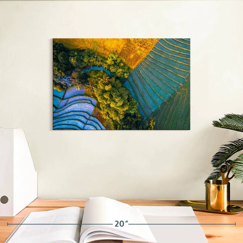 Alvord Bali Rice Fields, 8" H x 12" W