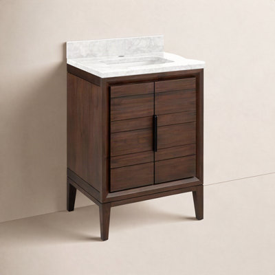 Aliso 24" Carrara Marble Single Bathroom Vanity