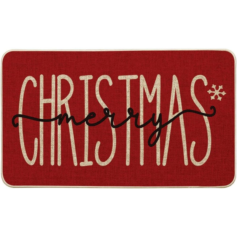 Paillasson rouge Merry Christmas, Rouge, Simple - L 29 po x l 17 po