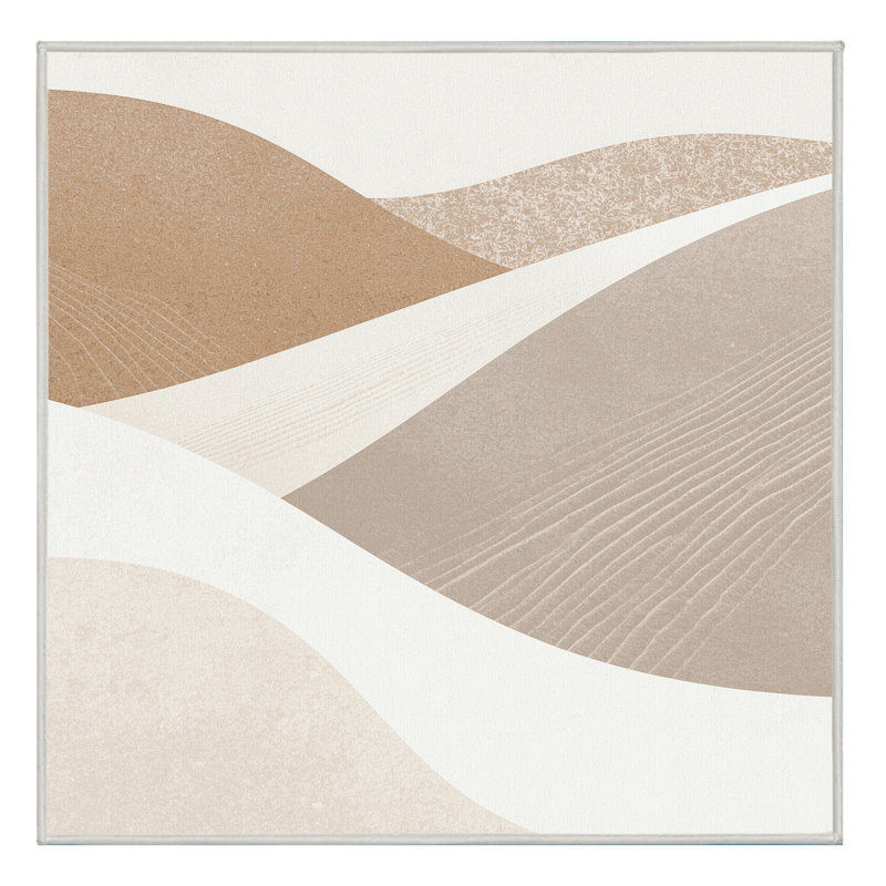 Tapis gris doux et moelleux Olivet, Carré 4 pi