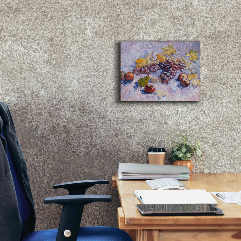 «Graper, Lemons Pears And Apples 1887» par Vincent Van Gogh, estampe numérique sur toile, H 12 po x l 16 po x P 0,75 po
