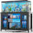 Rectangle Aquarium Stand With LED Lights, 55-75Gallon Reversible Terrarium Stand With Cabinet-1073387501