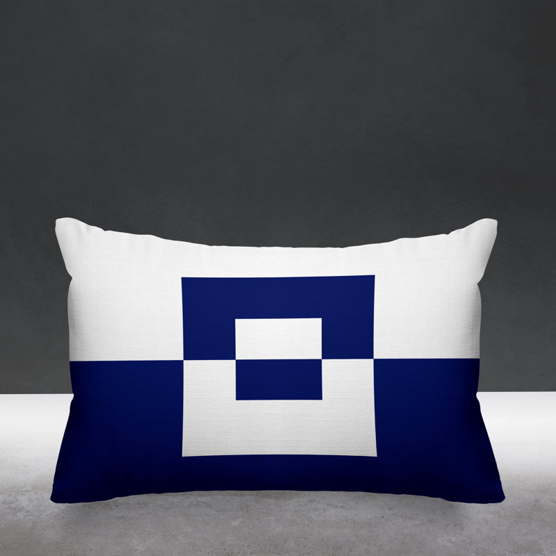 Coussin lombaire intérieur / extérieur Luella, Bleu marine