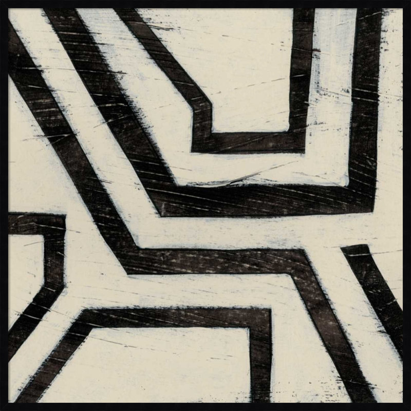 «Tulare Hieroglyph III» par June Erica Vess - impression encadrée, H 41 po x l 41 po, Cadre noir