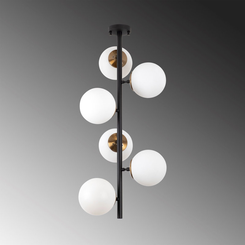Luper 6 - Light Unique/Statement Chandelier, Black