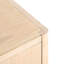 Armoire rustique à 4 portes avec placage en bois véritable, coins arrondis doux, poignées raffinées, grand espace de rangement dissimulé pour une utilisation résidentielle et fonction de fermeture en douceur, espace