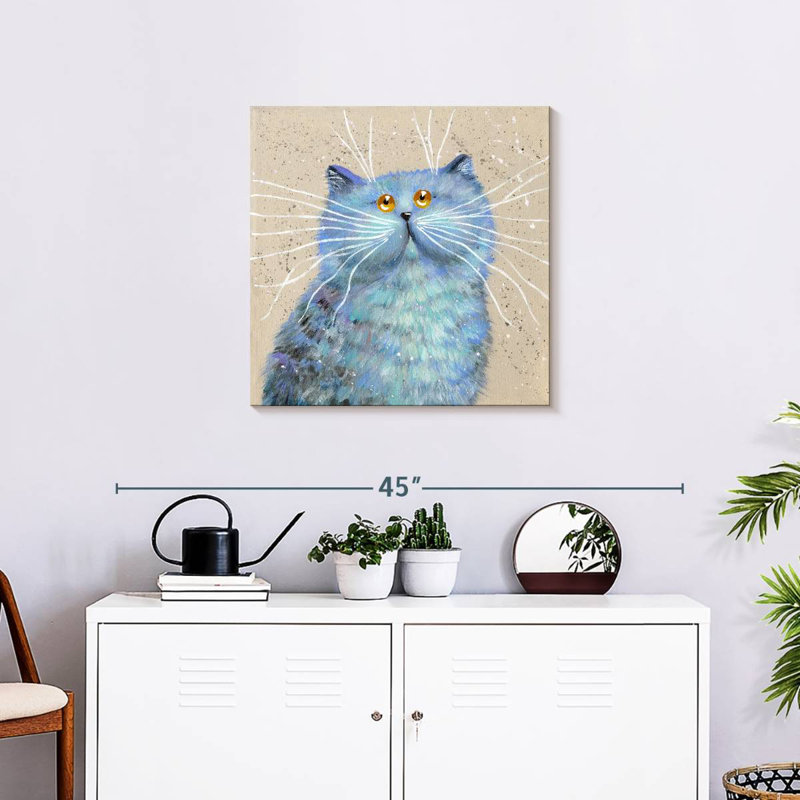 Brampt Blue Kitty, 24" H x 24" W