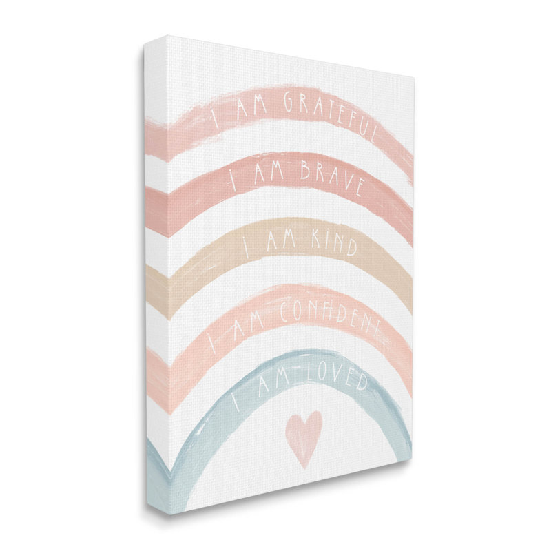"Inspirational Confidence Rainbow" par Daphne Polselli, impression sur toile tendue, H 20 po x l 16 po x P 1,5 po