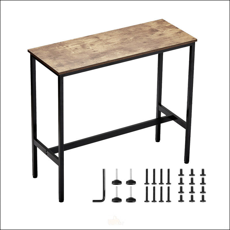 Table de bar à hauteur de table de bar, parfaite pour les cocktails et les cafés, idéale pour la cuisine et les salles à manger, 39 po x 16 po x 35,5 po