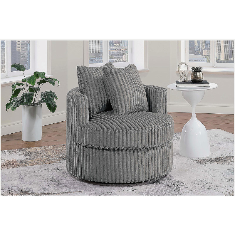 Chaise de salon confortable en velours côtelé moelleux et rembourré à texture moelleuse 1 pièce
