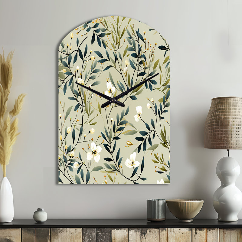 Horloge en métal Zen Foliage - Plants Arch, Grand