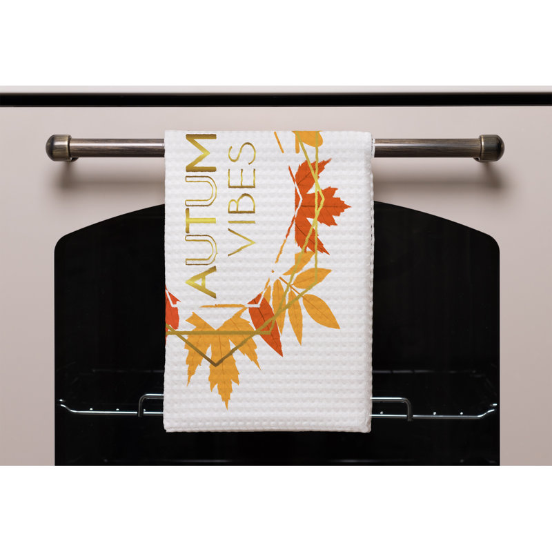 Cotton Floral Waffle Kitchen Towel
