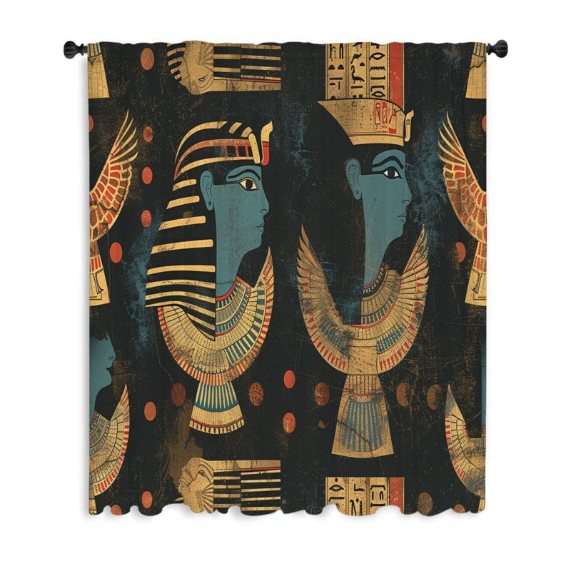 Egyptian Historic Blackout Curtain, 53" H x 87" W