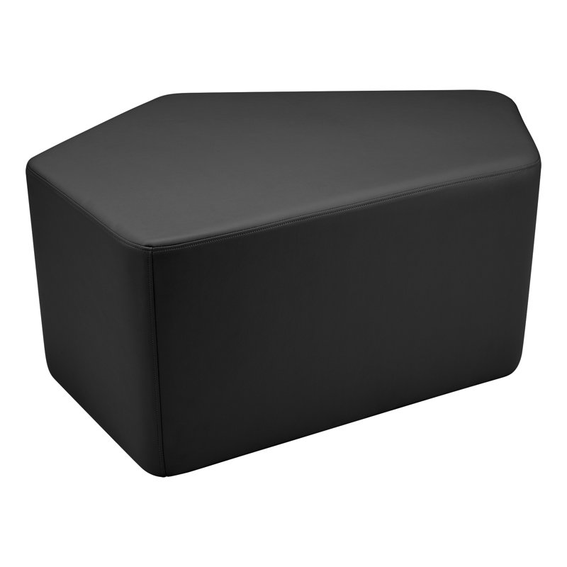 Tabouret Communedi Structuré de Learniture, H 18 po x l 39 po x P 28 po, Non, Noir