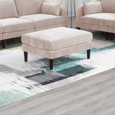 Magnifique repose-pieds en tissu Morgan