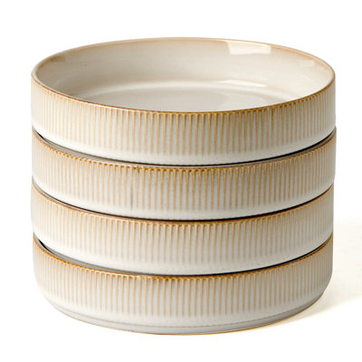 Stoneware Pasta Bowl Set (Set of 4)