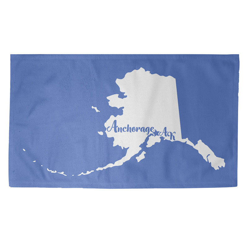 Tapis de la zone bleu alaska ancrage, Rectangle 2 pi x 3 pi, Oui