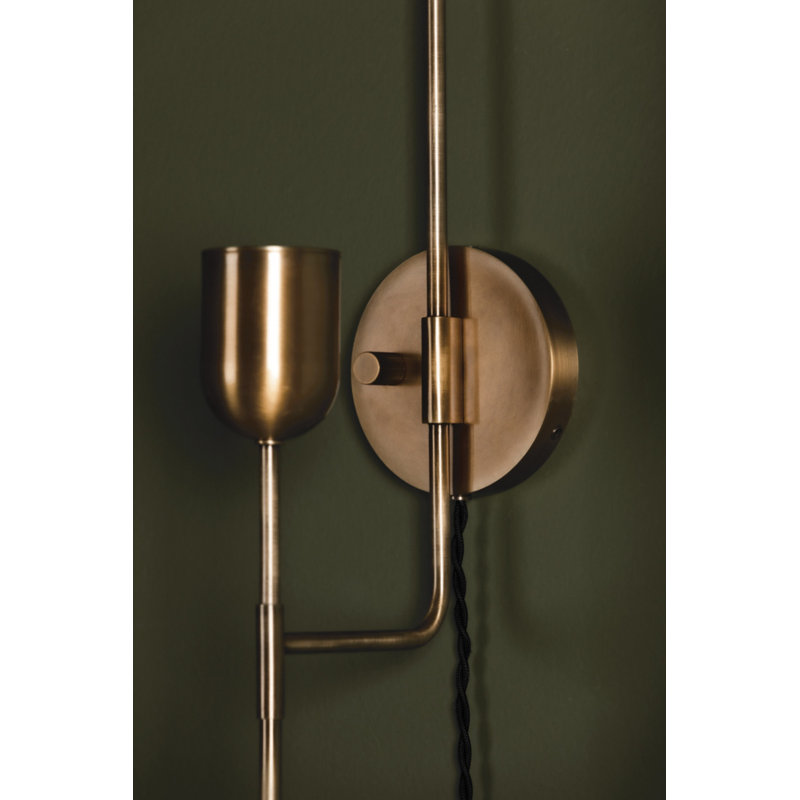Steel Plug-in Armed Sconce