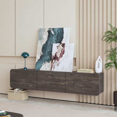 Unfinished Floating TV Stand for TVs up to 55"