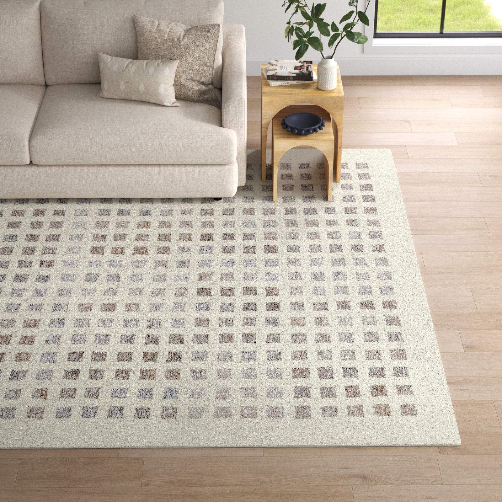 Sigrid Hand-Tufted Geometric Rug, Rectangle 5' x 7'6"