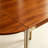 Brown Oval Solid Wood Dining table