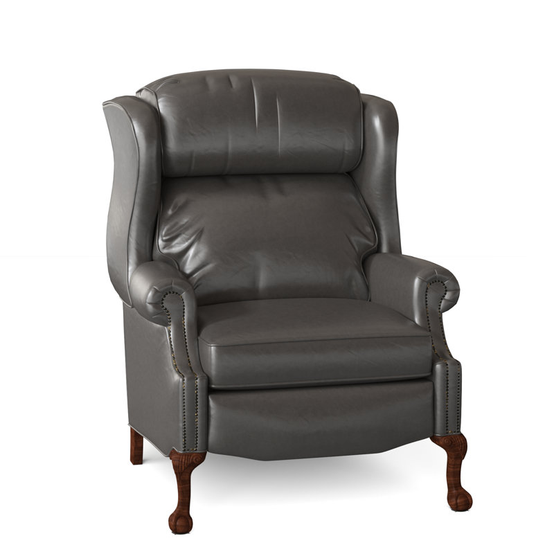 Maxwell Recliner, Outsider Raven Genuine Leather, Mahogany, Power