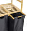 Rangement en bambou pour panier à linge-128582362