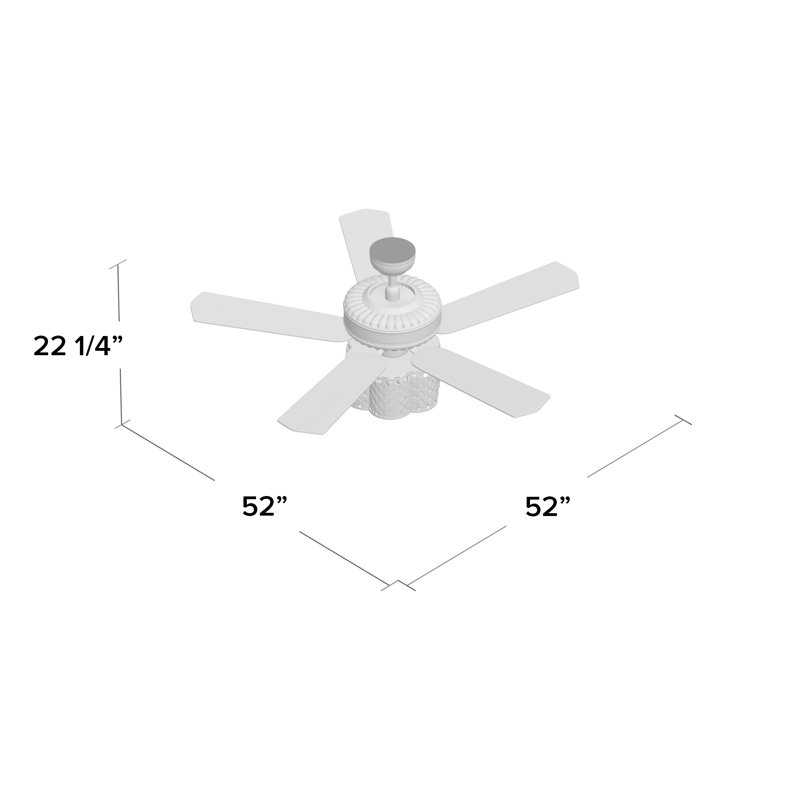 Colleton 52'' Ceiling Fan with Light Kit