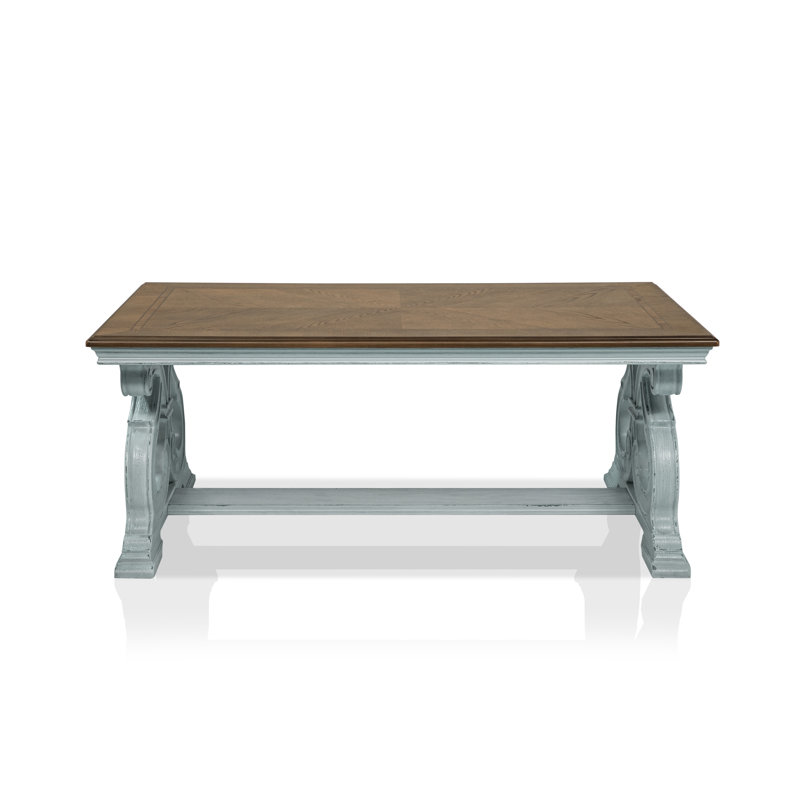 Table basse à tréteaux Kallas, Bleu