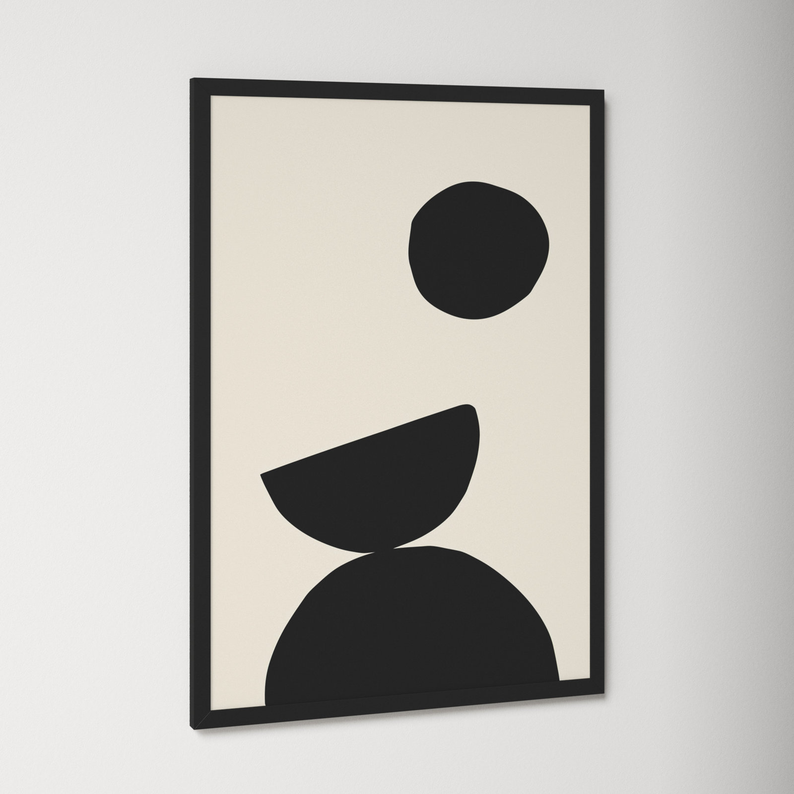Organic Shapes 09 by 1x Studio, 13.25" H x 9.56" W x 0.88" D, Black