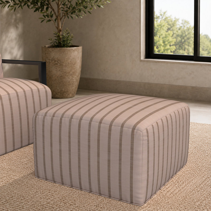 Repose-pieds extérieur Praia Sunbrella®, H 16 po x l 29 po x P 29 po, Détendez-vous Camée
