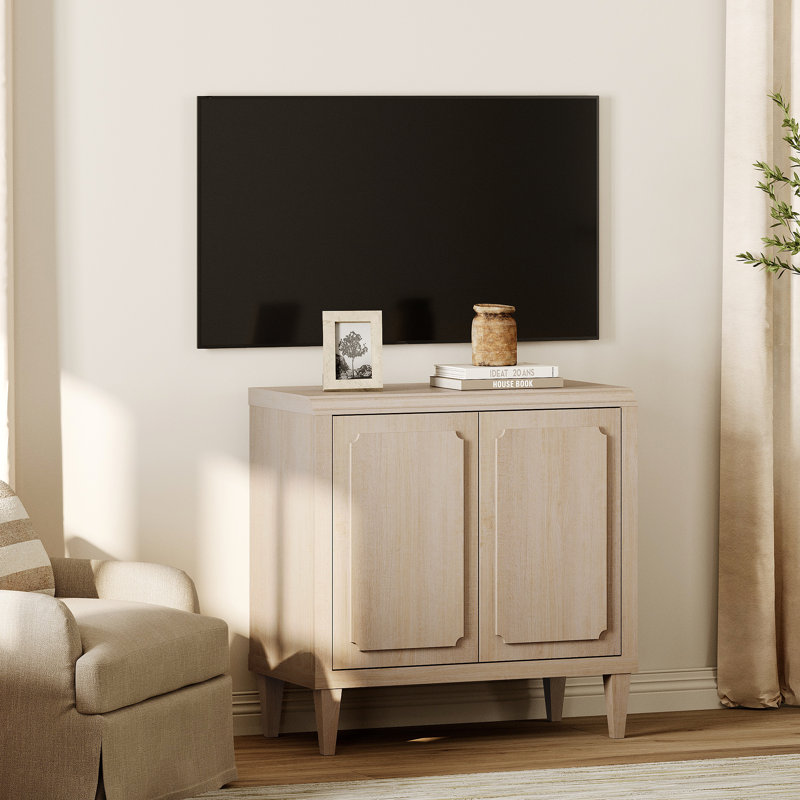 Meuble télé Mid Century, Chêne clair