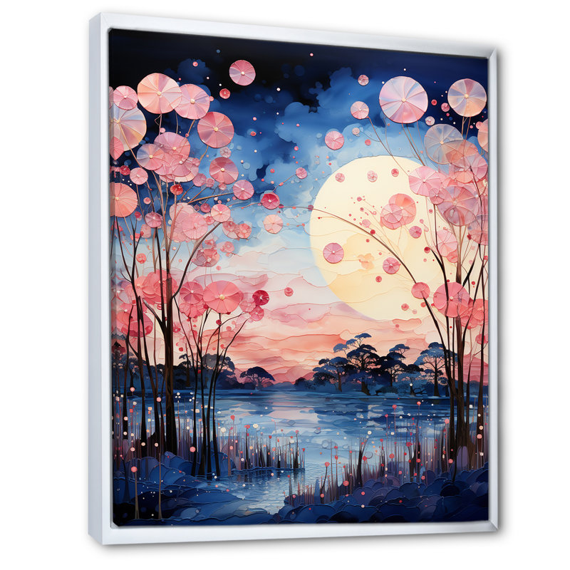 Lake Minimalisme Elegance - Imprimé, H 20 po x l 12 po x P 1 po, Cadre flottant blanc