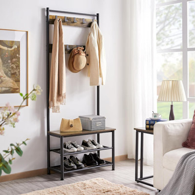 Kinston Hall Tree 28.5'' Wide with Bench and Shoe Storage