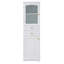 Armoire de rangement pour salle de bain de 63 po de hauteur avec portes en verre, deux tiroirs et tablettes réglables, panneau de fibres à densité moyenne-698922547