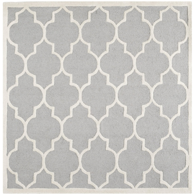 Cambridge Hand Tufted Wool Geometric Rug, Square 10'