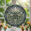 Panneau de vitrail Moth Mandala H H 12 po-1466563822
