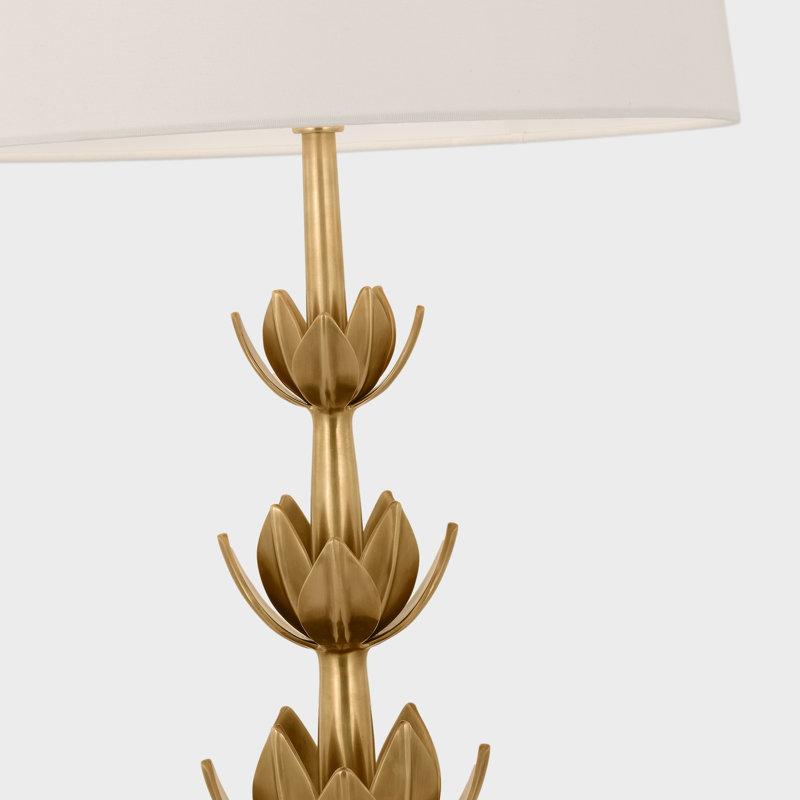 Julie Neill Alberto Large Triple Table Lamp, Antique Burnished Brass