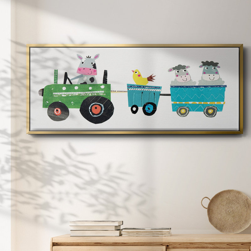 Cute Farm- Framed Canvas, 12" H x 30" W