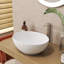 Lavabo de salle de bain vasque encastré 16 po x 13 po en céramique blanche