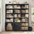 🖥️📚2-Piece Office Set – Large Computer Desk With Hutch & Triple-Wide Bookcase – Open Shelves + Closed Storage For Clutter-Free Workspace