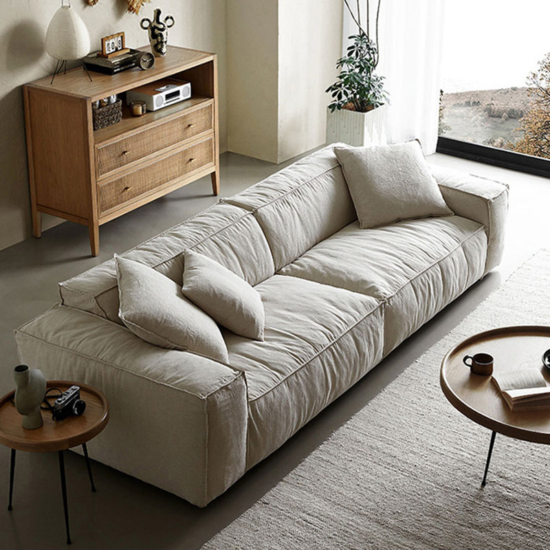 3 Seater Linen Blend Sofa