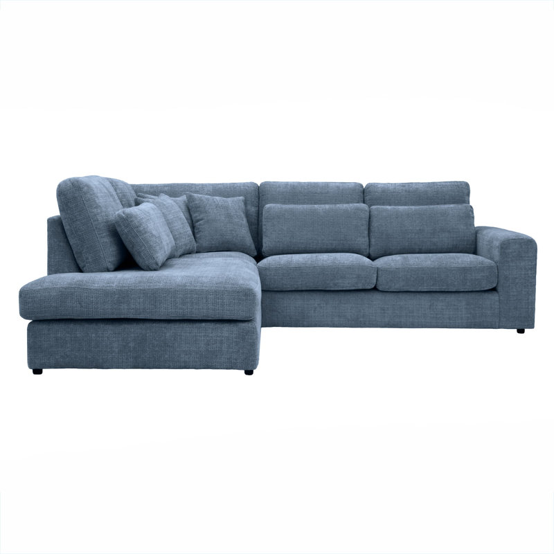 4 Seater Corner Sectional, Left Hand, Navy Blue