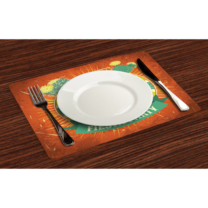 Polyester Abstract Rectangle Placemat