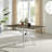 Chanden Luxury Marble Effect Glass 6 Seater Dining Table - Modern Statement Design-983187121-983187123