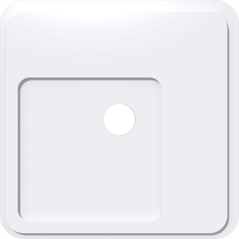 Lucan White PVC Contemporary Ceiling Medallion 12"