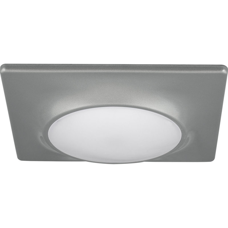 Plafonnier encastré 1 lumières, Gris métallisé
